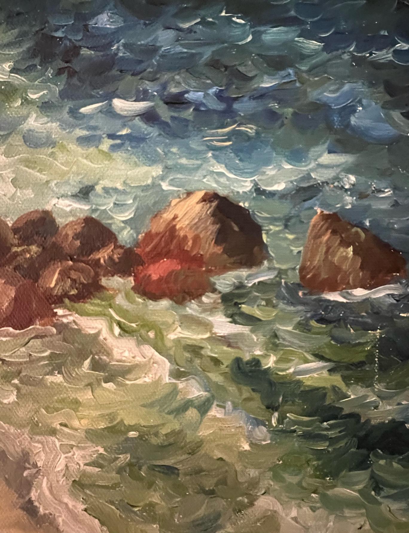 James Jahrsdoerfer, „Sound View Inn“, Sommer-Strand-Ozean-Landschaft, Ölgemälde im Angebot 5