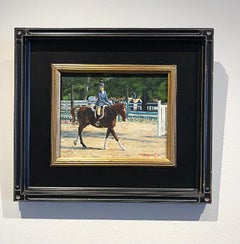 James Jahrsdoerfer, "Concentration" 8x10 Equine Dressage Oil Painting on Canvas