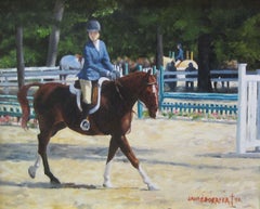 James Jahrsdoerfer, "Concentration" 8x10 Equine Dressage Oil Painting on Canvas