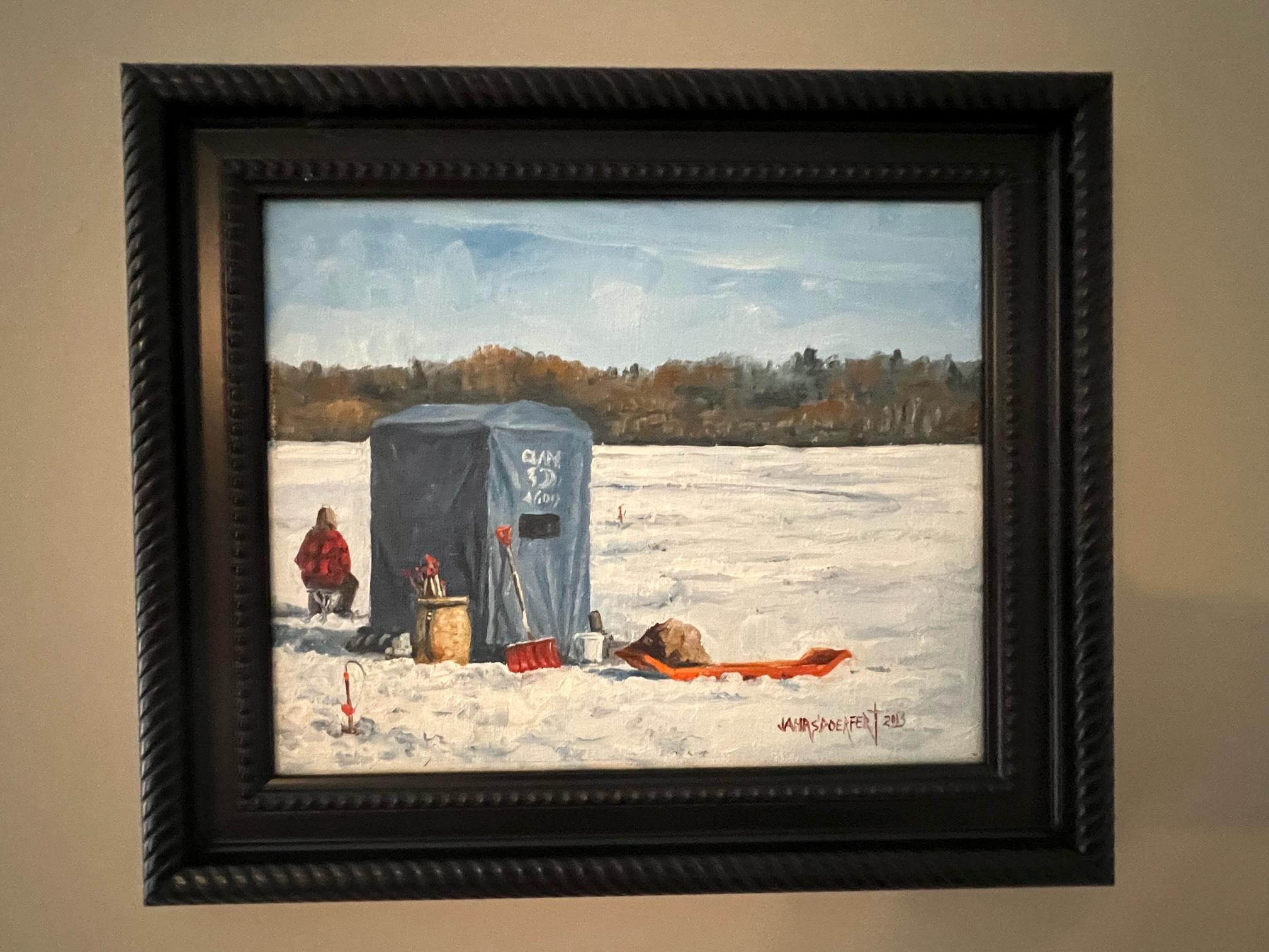 ice fishing painting