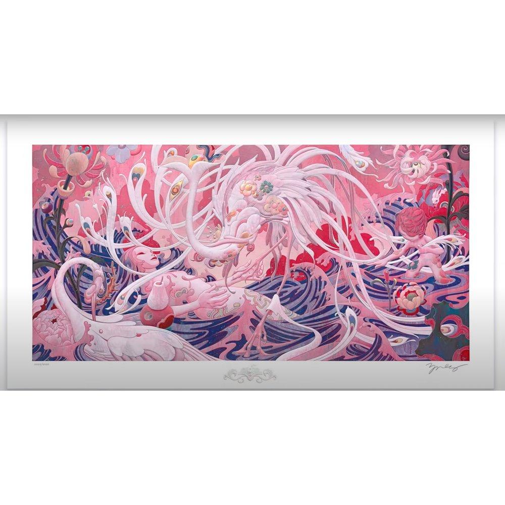 Abstract Print di James Jean  - Adrift III Stampa con dettagli olografici e in lamina e altri dettagli scultorei