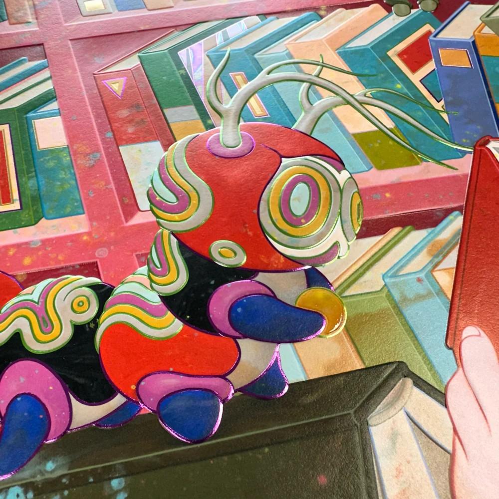 Bibliophile II holographic and foil detailing sculptural print edition - Print by James Jean 