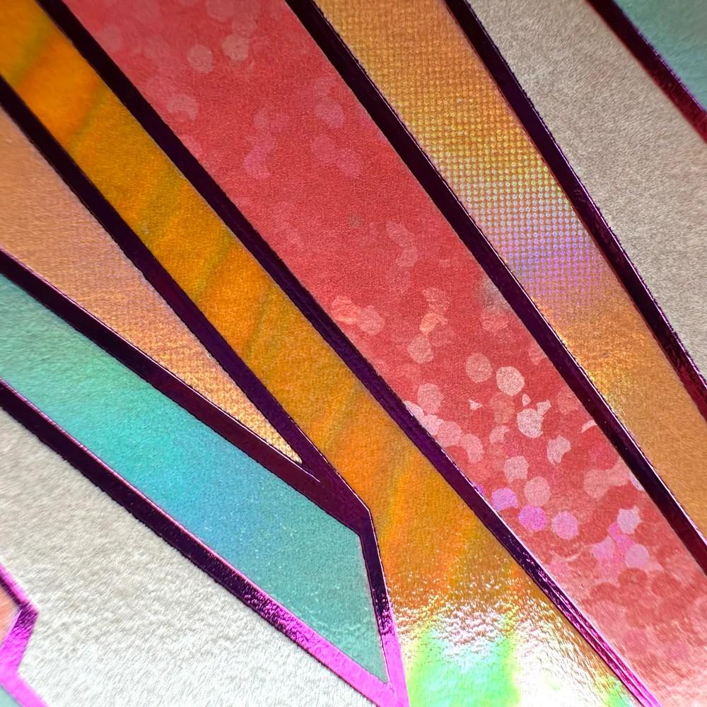 Bibliophile II holographic and foil detailing sculptural print edition - Beige Abstract Print by James Jean 