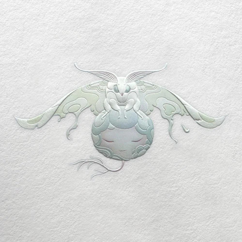 Bibliophile II holographic and foil detailing sculptural print edition For Sale 4