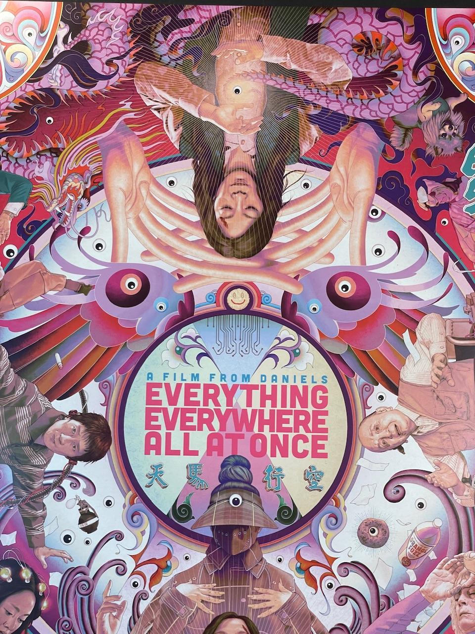 Everything Everywhere All At Once (A24 Variant) Poster by James Jean
Edition size of 1000
Poster size of 24