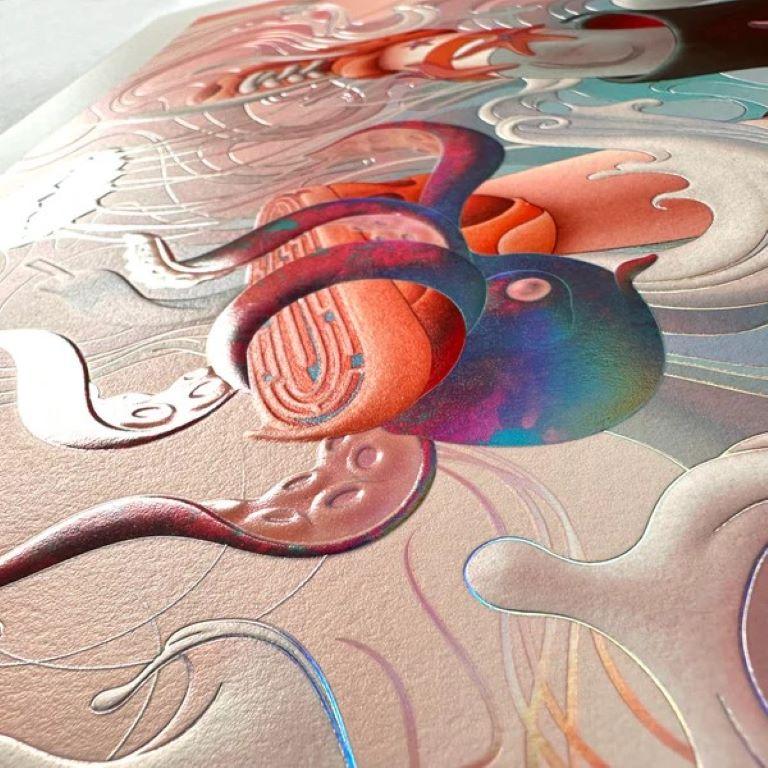 James Jean Descendent VI Signierter nummerierter, verzierter Druck im Angebot 3