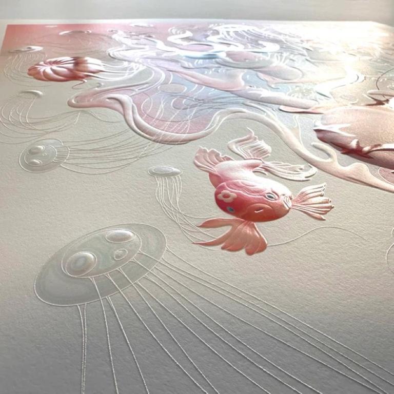James Jean Descendent VI Signierter nummerierter, verzierter Druck im Angebot 5