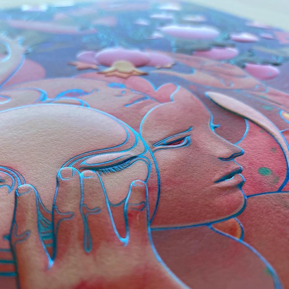 James Jean Eden Signed and Numbered Embellished Screenprint For Sale 3