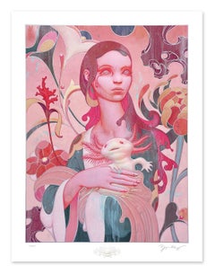 Sérigraphie signée et numérotée James Jean Lady with an Axolotl