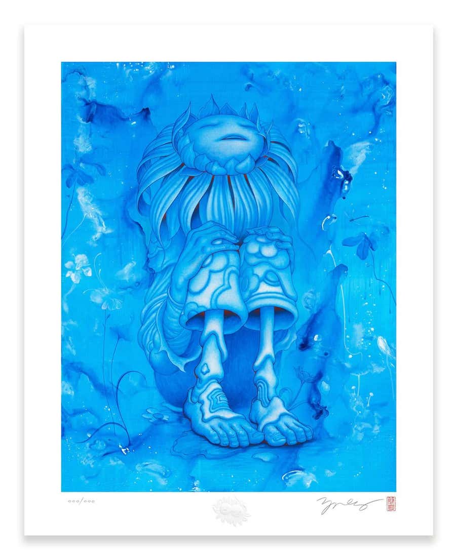 James Jean Sunflower Signed Numbered Embellished Print