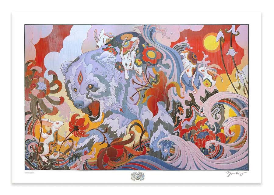 James Jean The Bear Signed Numbered Embellished Print
