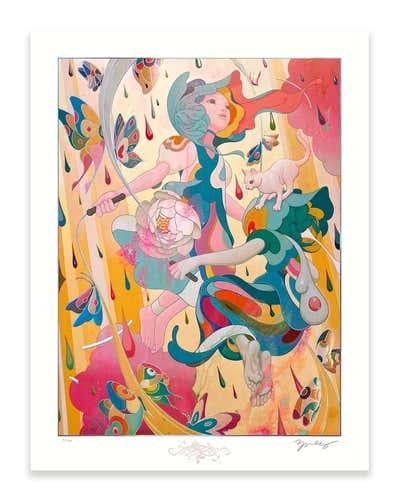 James Jean Roses James Jean - James Jean Descendent VI Signed Numbered Embellished Print ...