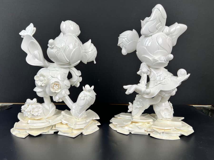 James Jean Mickey & Minnie Mouse 90th Anniversary Porcelain Statues Signed