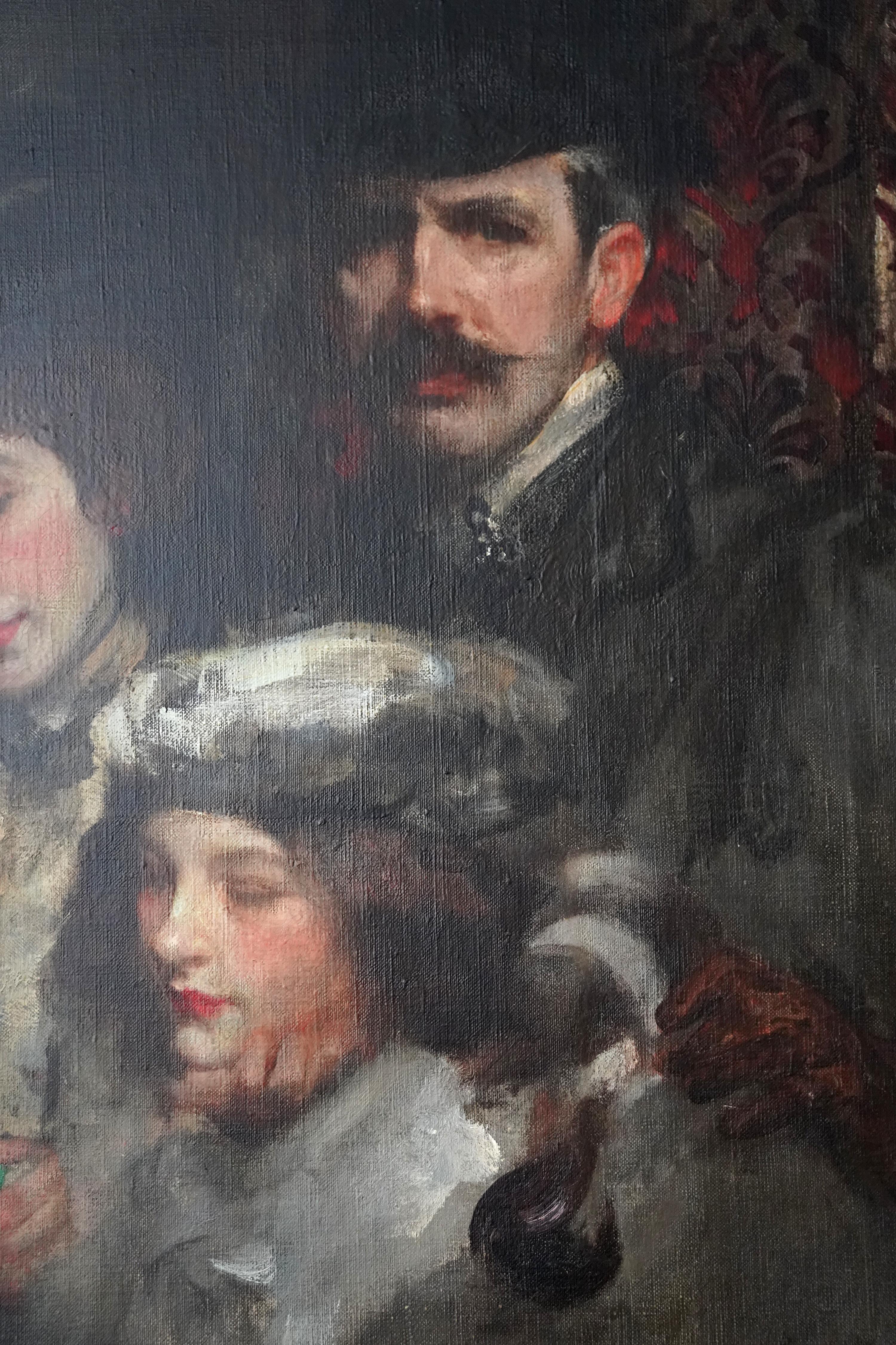 Portrait de famille de l'artiste - Peinture à l'huile impressionniste britannique américaine en vente 2