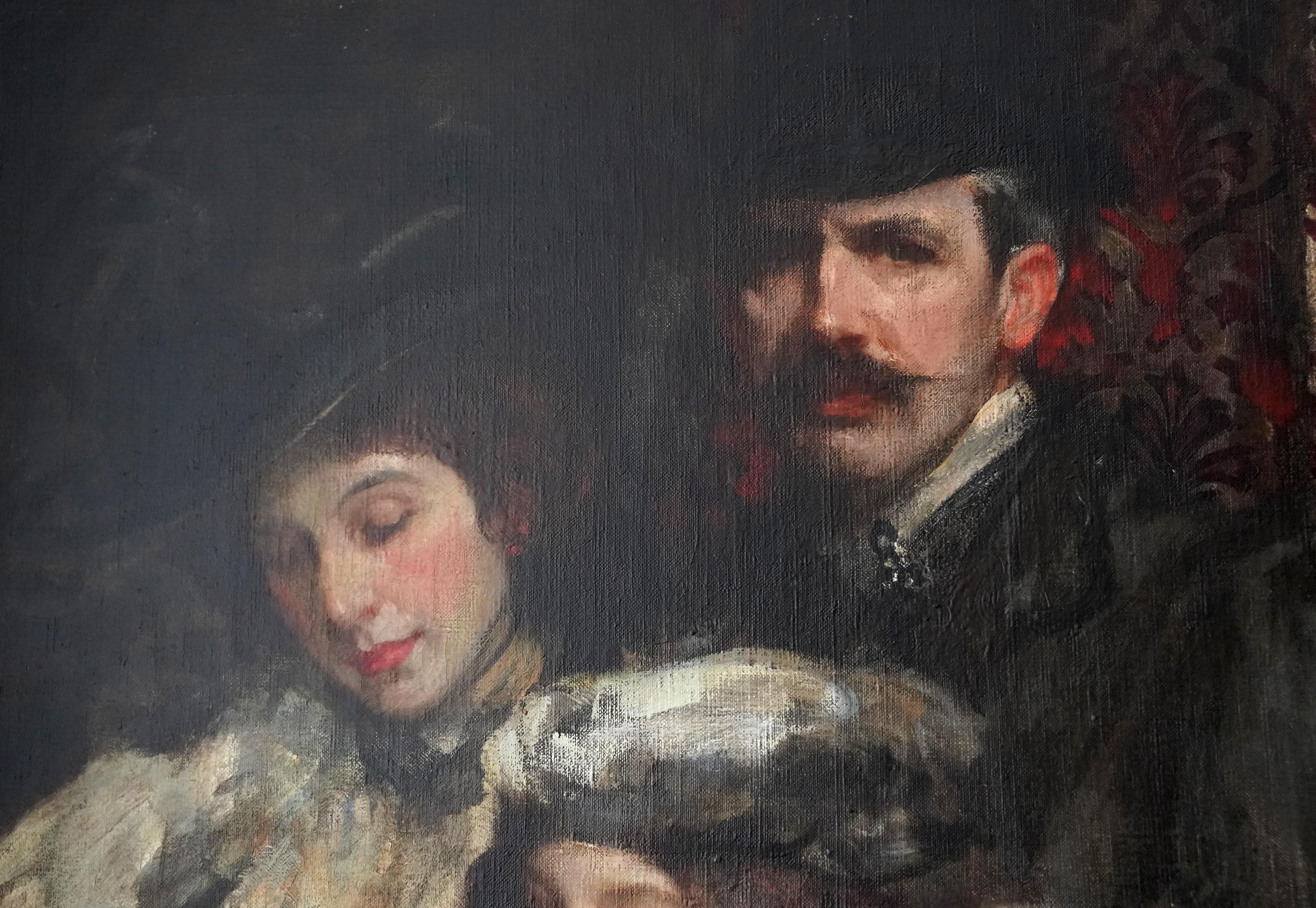 Portrait de famille de l'artiste - Peinture à l'huile impressionniste britannique américaine en vente 3