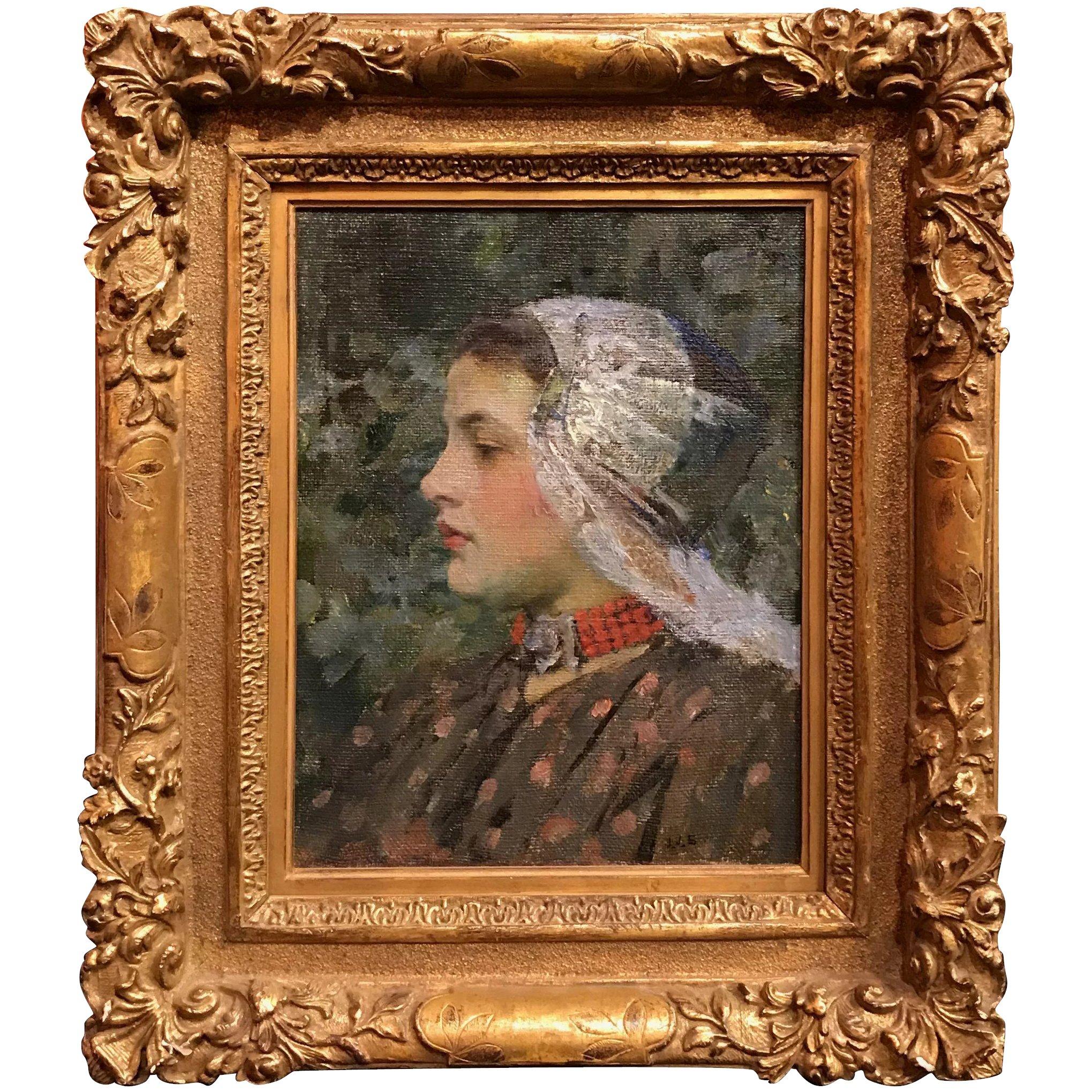 James Jebusa Shannon Portrait Painting - Portrait of a Dutch Girl, circa 1891-1896