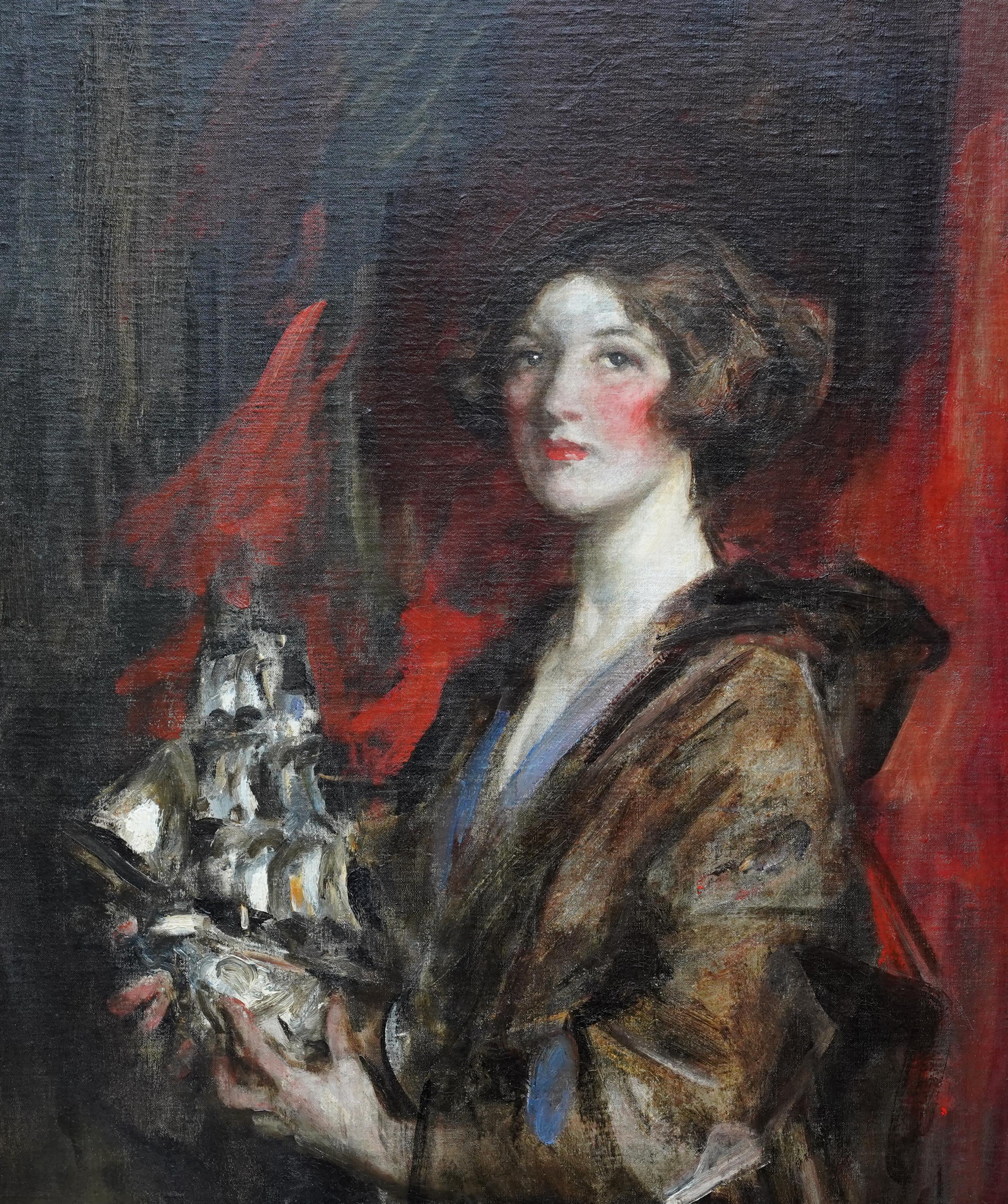 James Jebusa Shannon - Portrait of Kitty and Silver Ship - British ...
