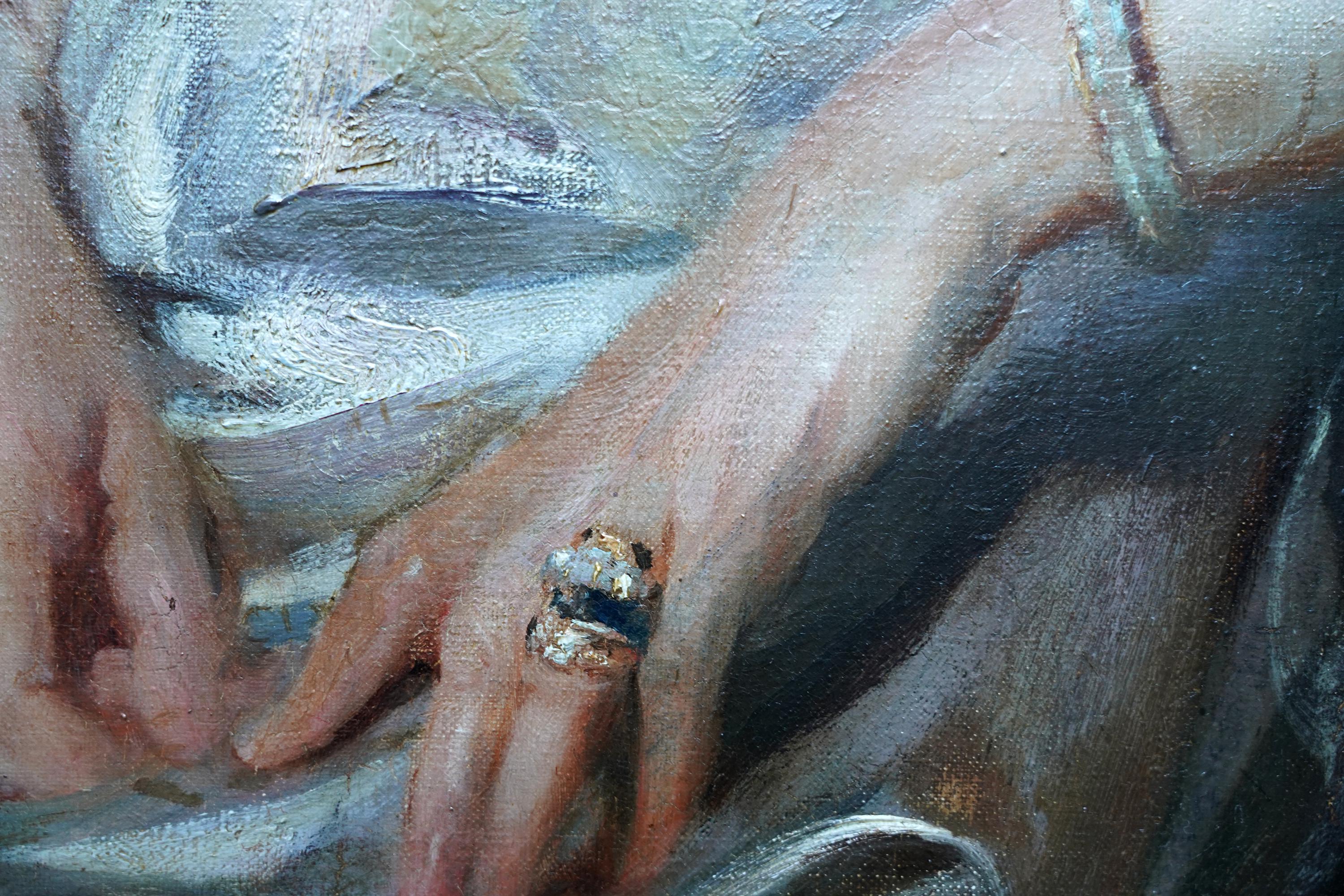 Porträt von Lady Ruthven – Edwardian Society, British American Art, Ölgemälde im Angebot 7