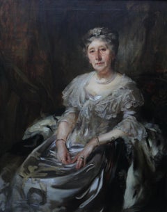 Portrait of Lady Ruthven - Edwardian Society British American art oil painting