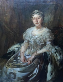 Portrait of Lady Ruthven - Edwardian Society British American art oil painting