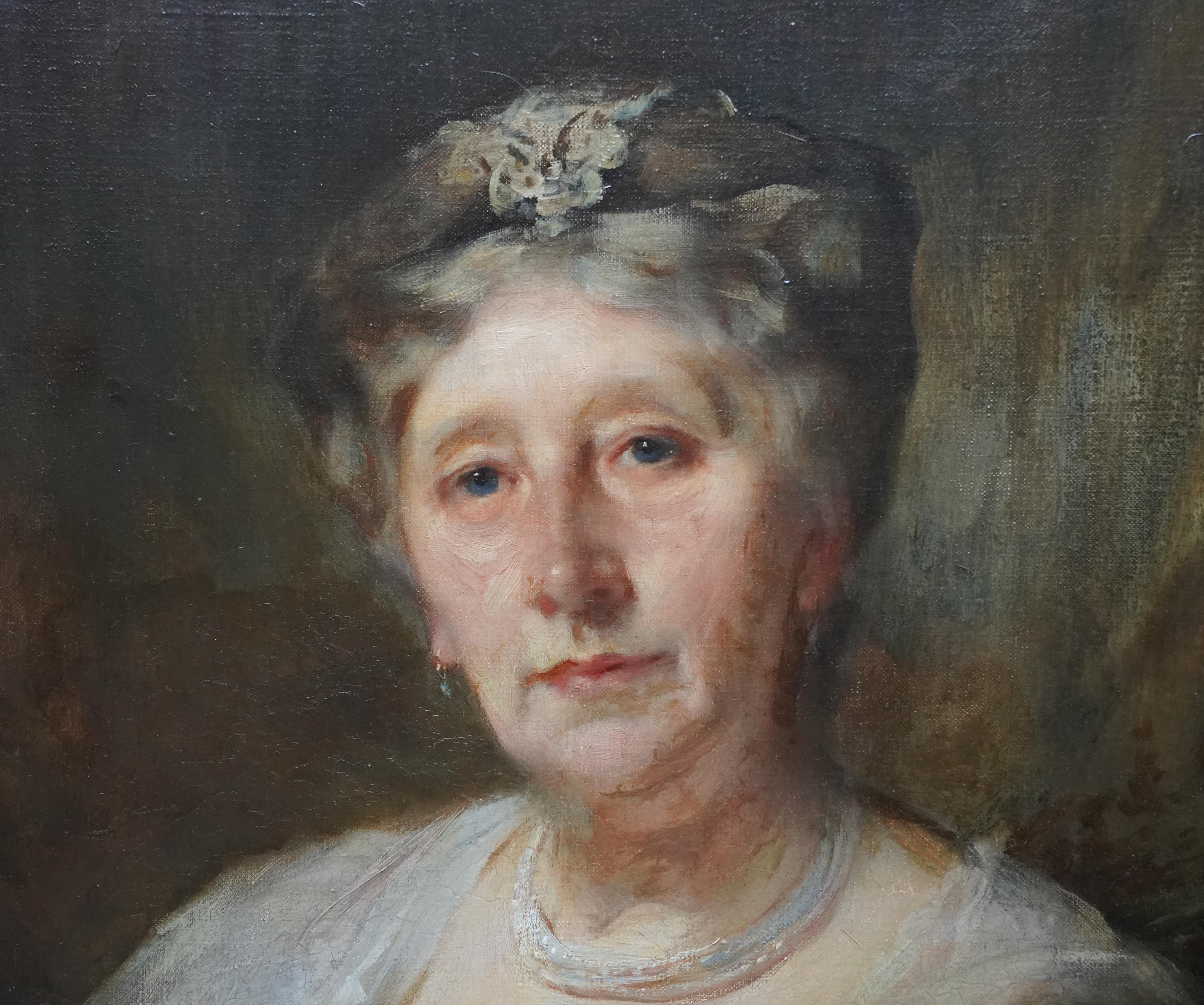 Porträt von Lady Ruthven – Edwardian Society, British American Art, Ölgemälde im Angebot 2