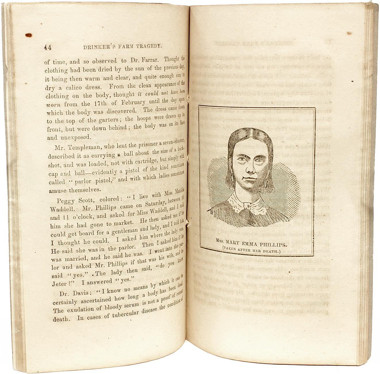 Américain A James Jeter PHILLIPS. The Drinker's Farm Tragedy. 1868, première et exclusive édition en vente