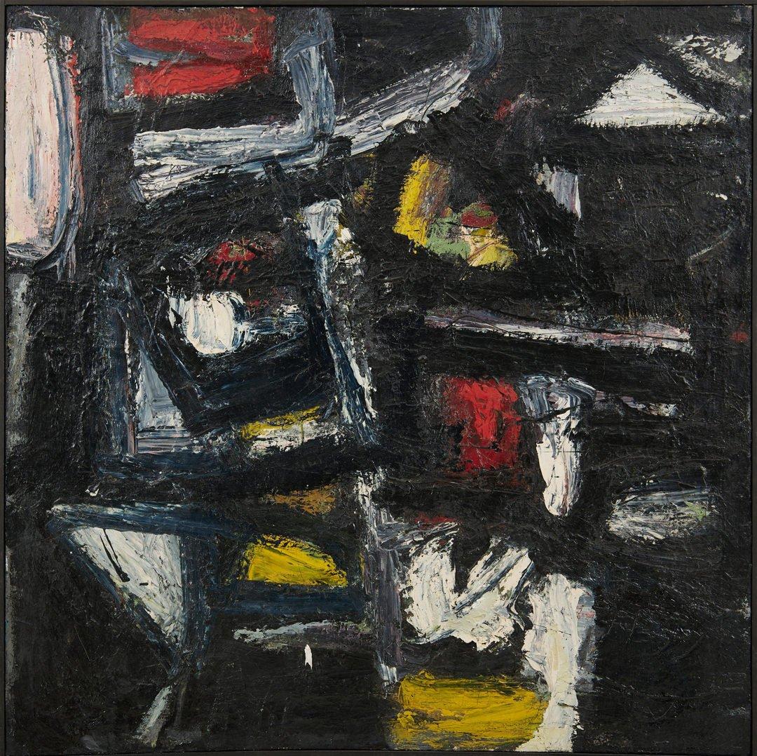 M&M, Pittura espressionista astratta di metà secolo, artista newyorkese del XX secolo - Painting di James Johnson