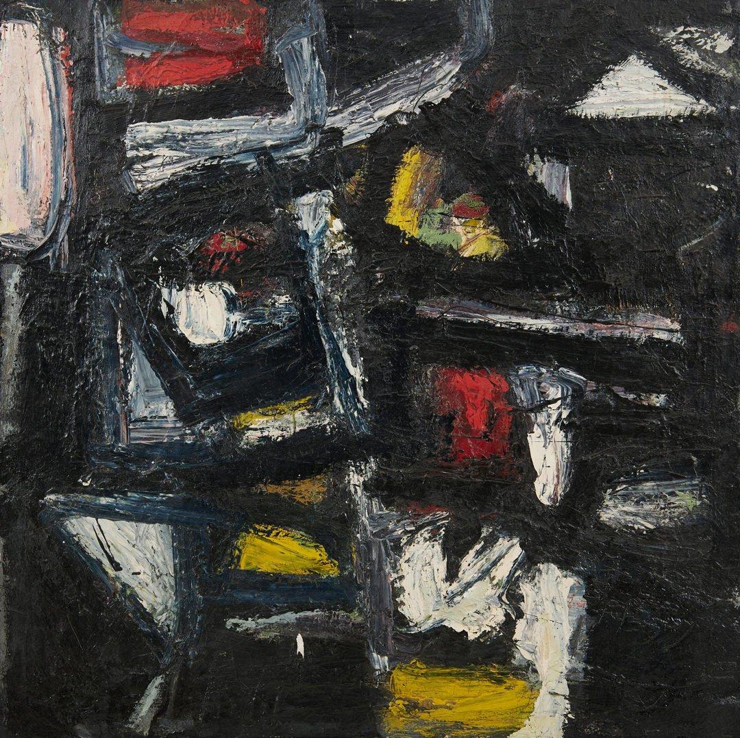 Abstract Painting di James Johnson - M&M, Pittura espressionista astratta di metà secolo, artista newyorkese del XX secolo