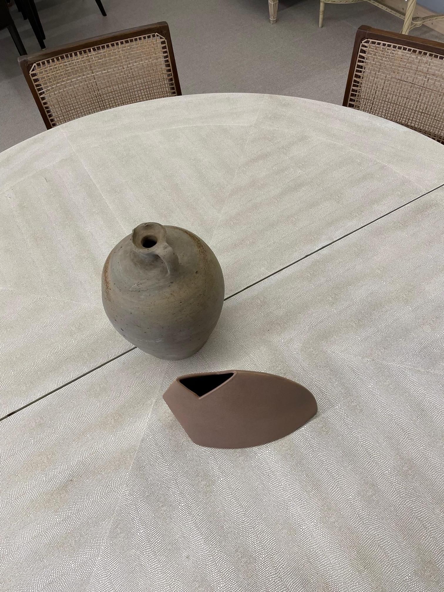 James Johnston Signed Mid-Century Angular Design Vase, Ceramic, Signed 5