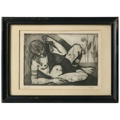 James Joseph Kearns Expressionist Lithograph "Dido" with Figure, circa 1954