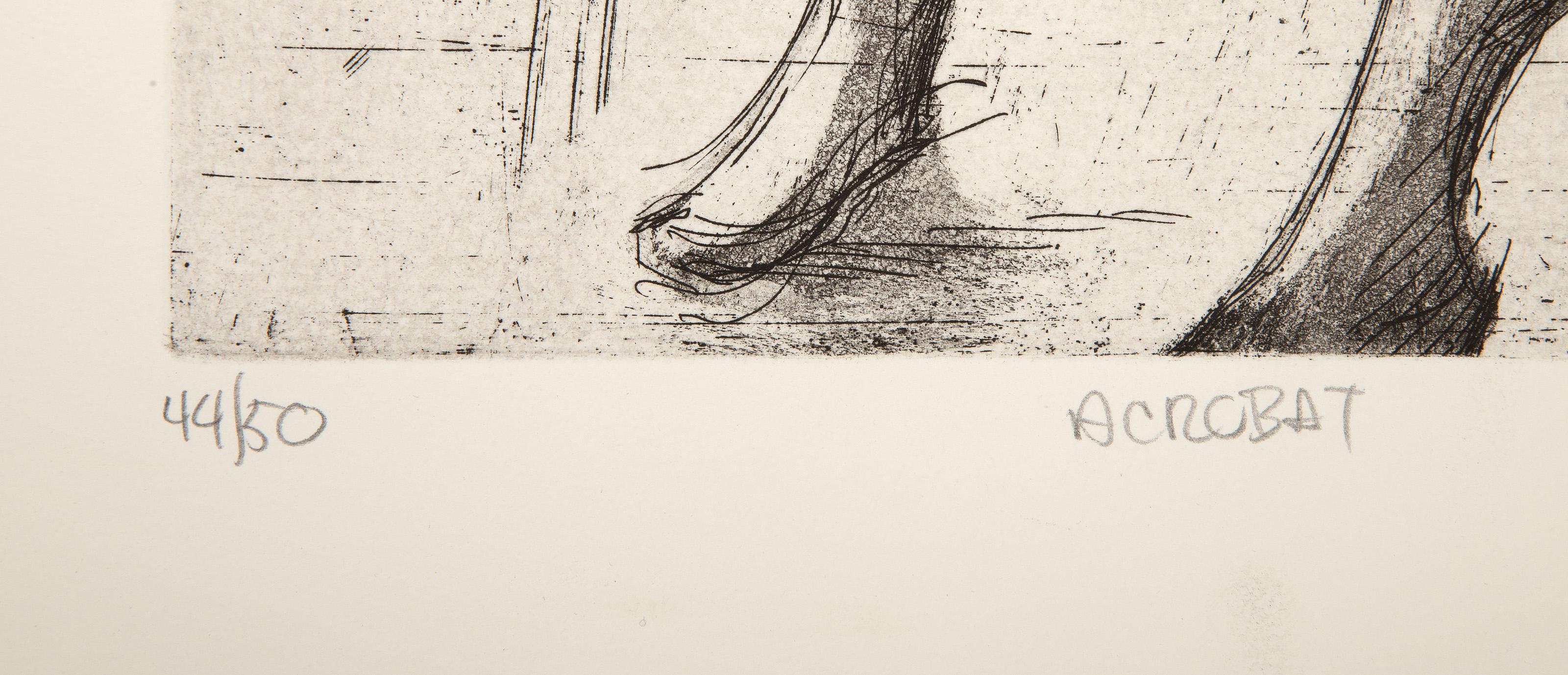 Acrobat, acquaforte surrealista di James Kearns in vendita 1