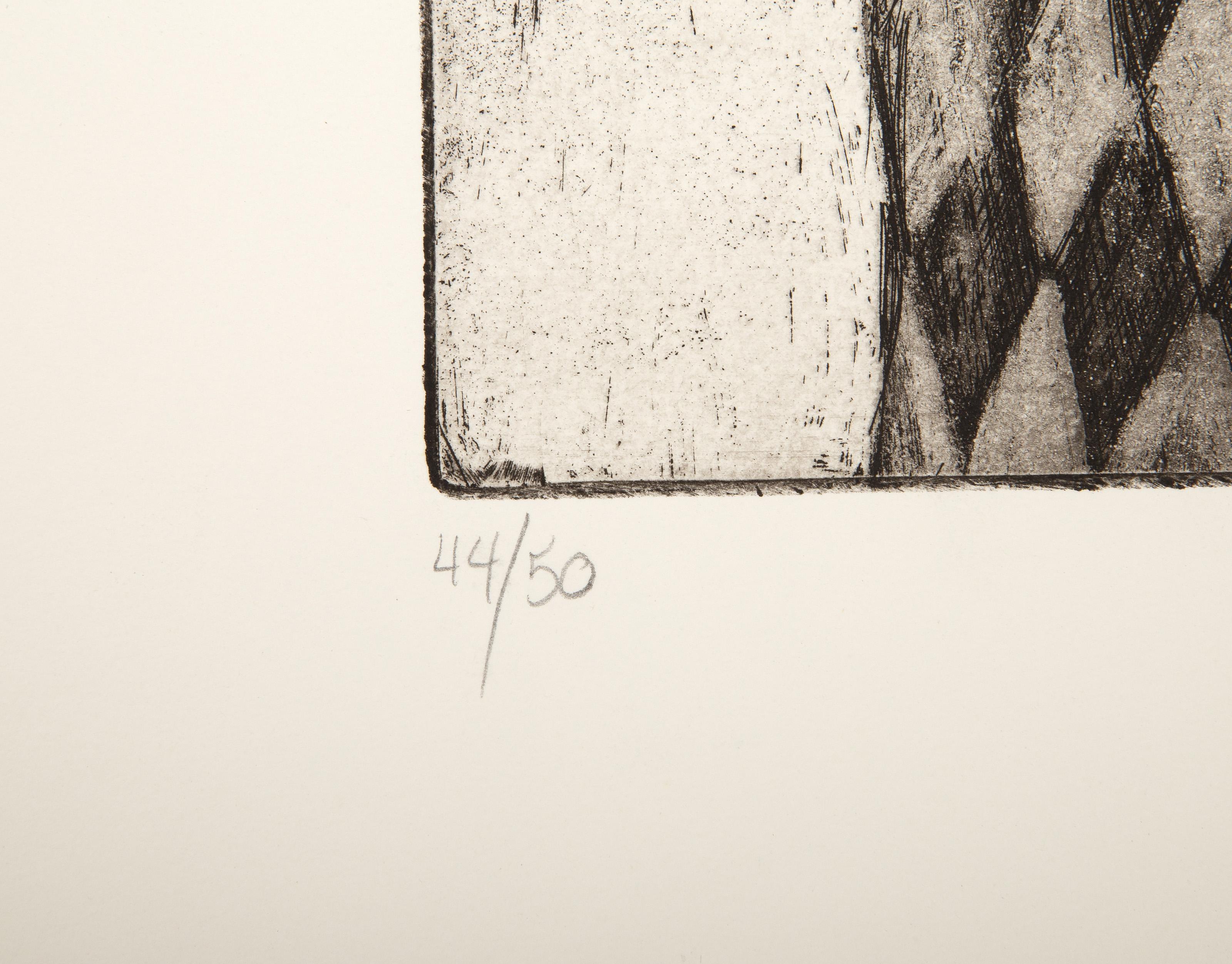 Payaso, aguafuerte surrealista de James Kearns en venta 1