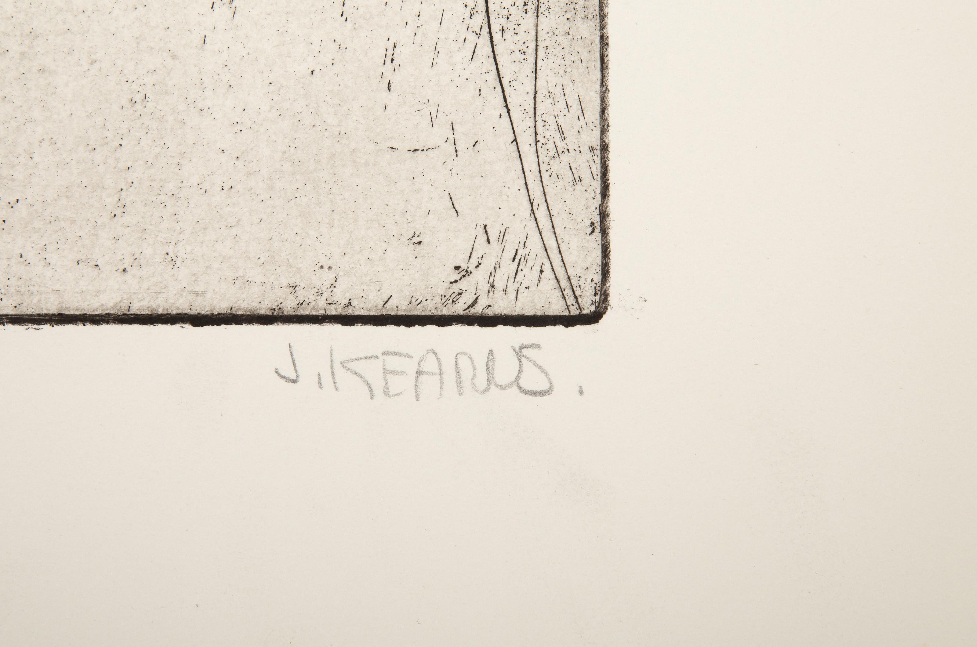Payaso, aguafuerte surrealista de James Kearns en venta 2