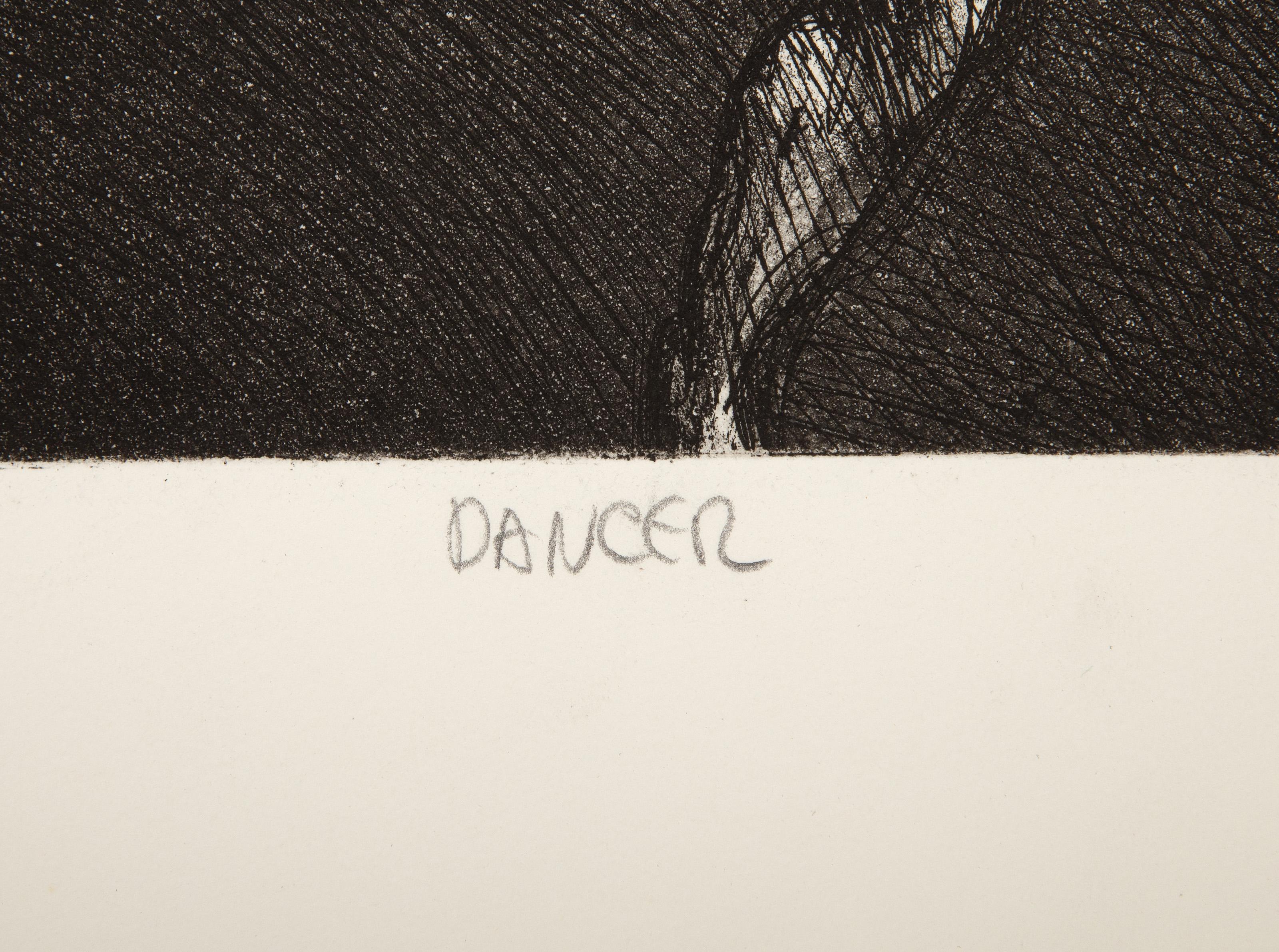 Dancer, Surrealist Etching by James Kearns For Sale 3