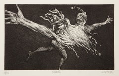 Dancer, Surrealist Etching by James Kearns