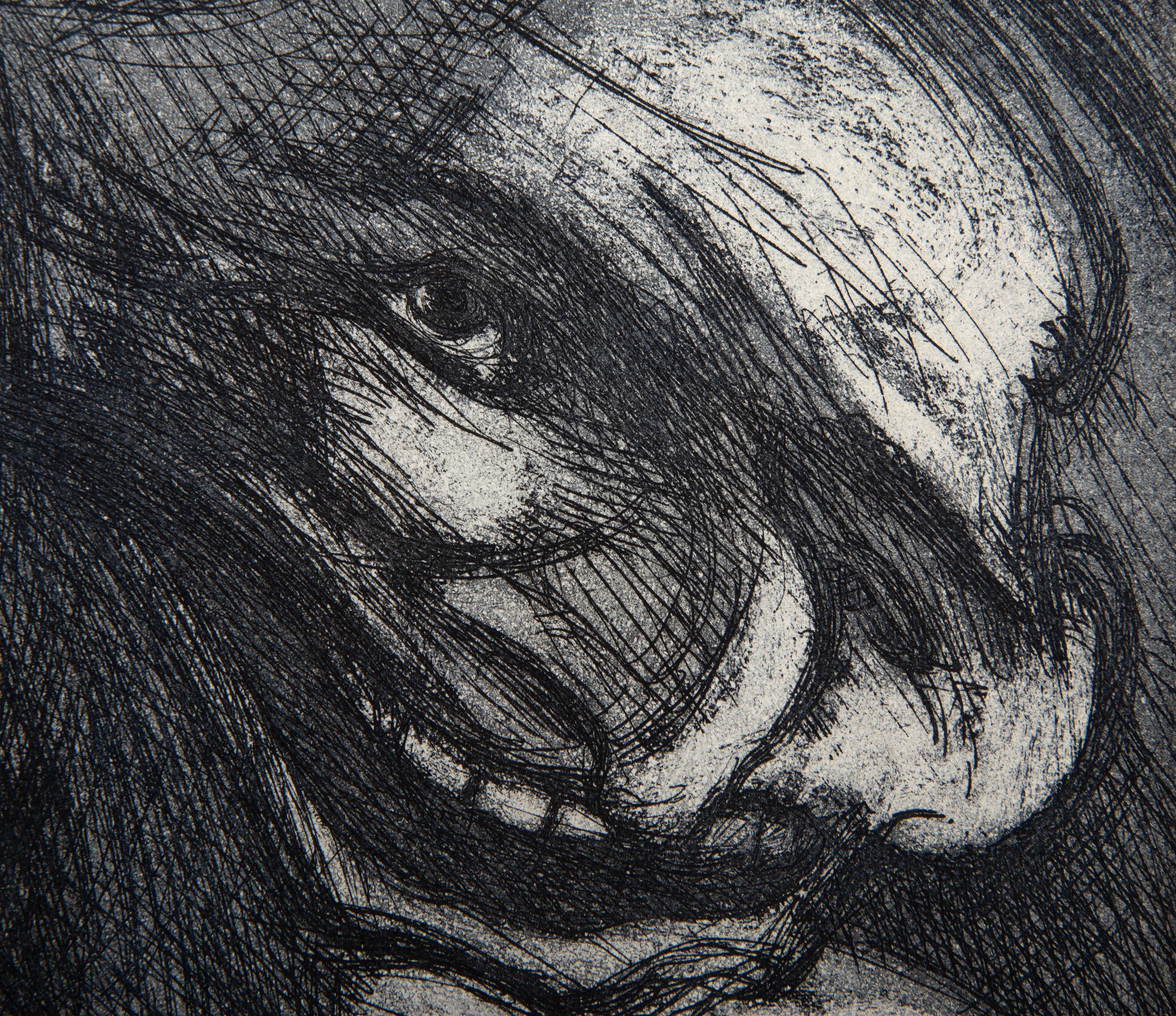 Jester, Surrealist Etching by James Kearns For Sale 1