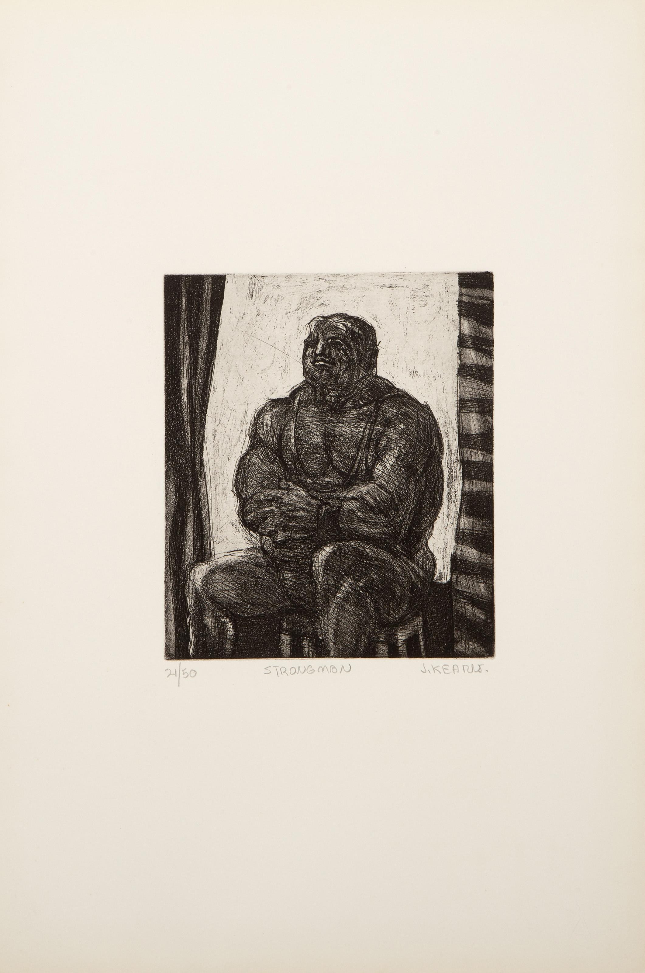 The Performers, Surrealist Complete portfolio of 12 etchings by James Kearns For Sale 12