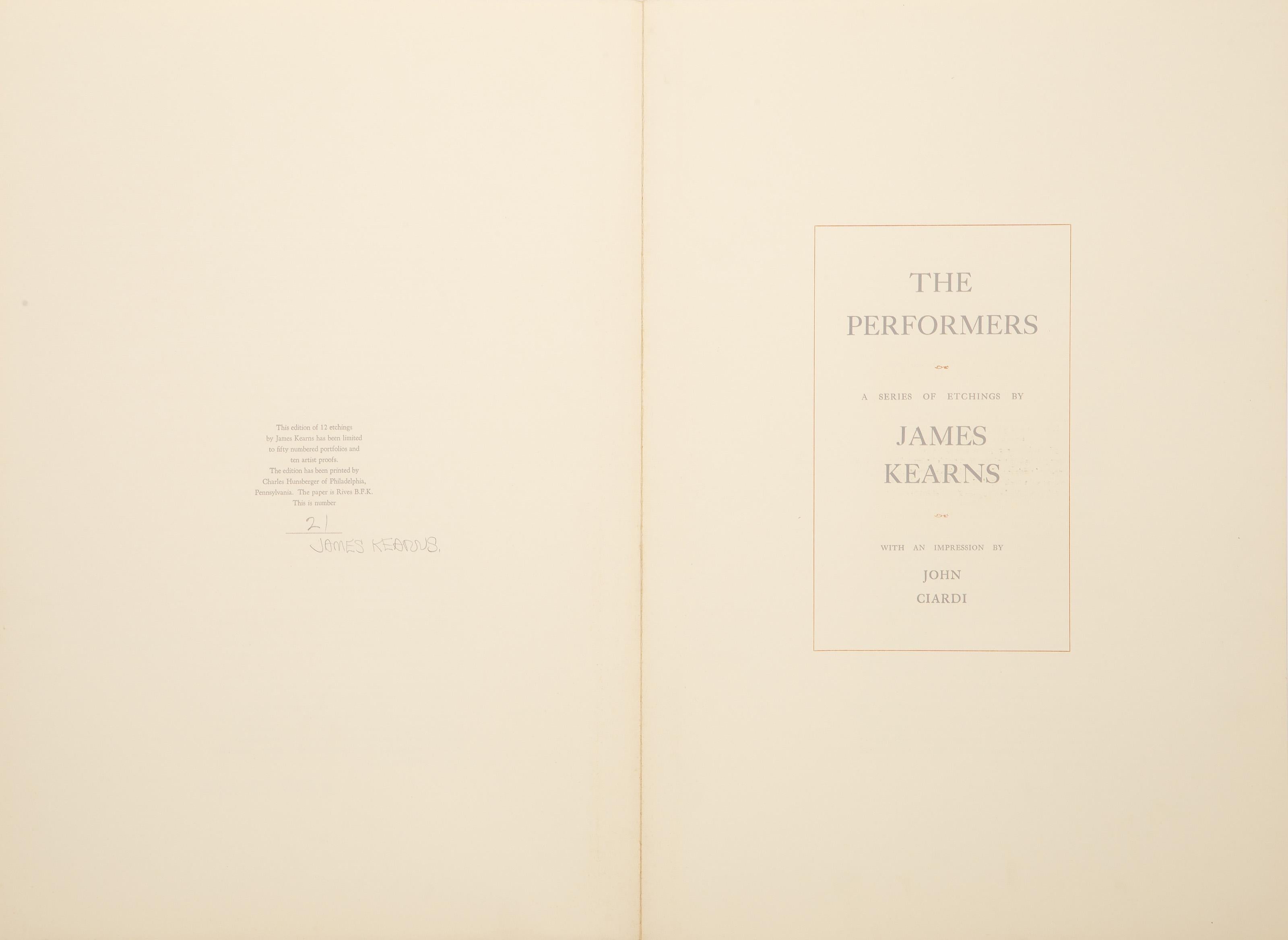 The Performers, Surrealist Complete portfolio of 12 etchings by James Kearns For Sale 2