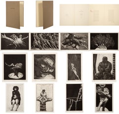 The Performers, Surrealista Carpeta completa de 12 aguafuertes de James Kearns