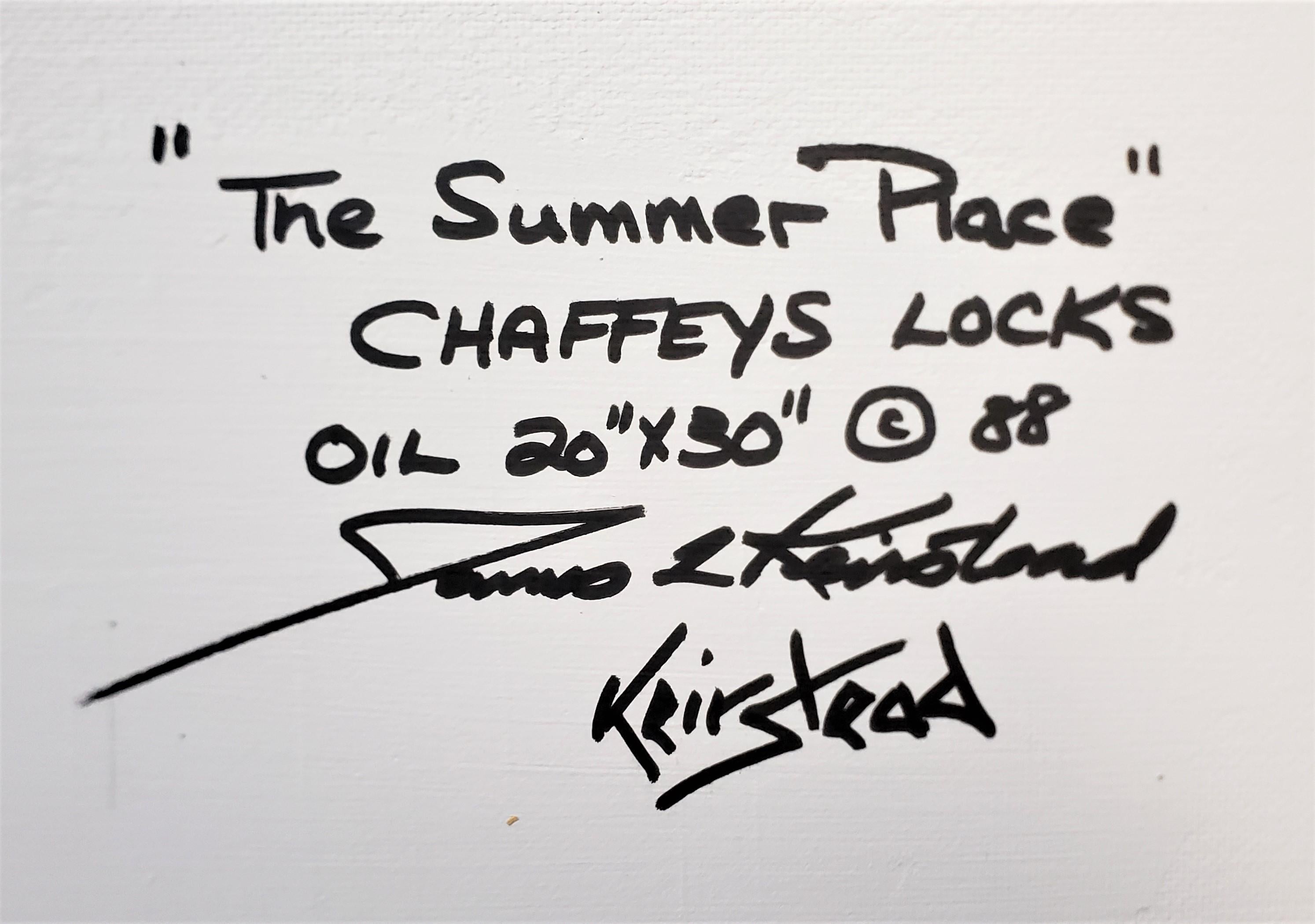 Original gerahmtes Originalgemälde „The Summer Place“ von James Keirstead im Angebot 1