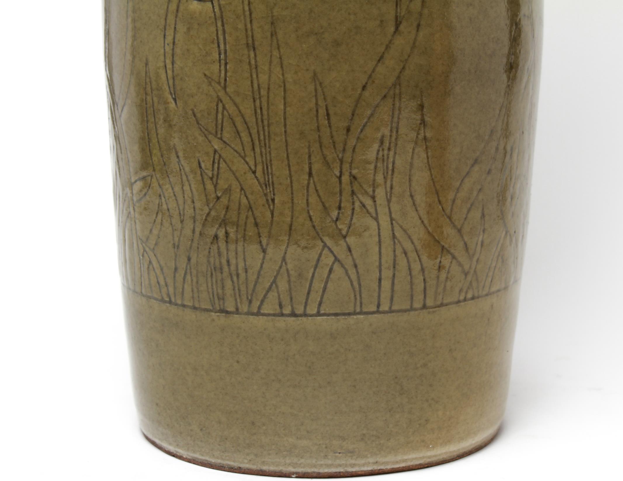 Post-Modern James Kempes Postmodern Glazed Ceramic Floor Vase