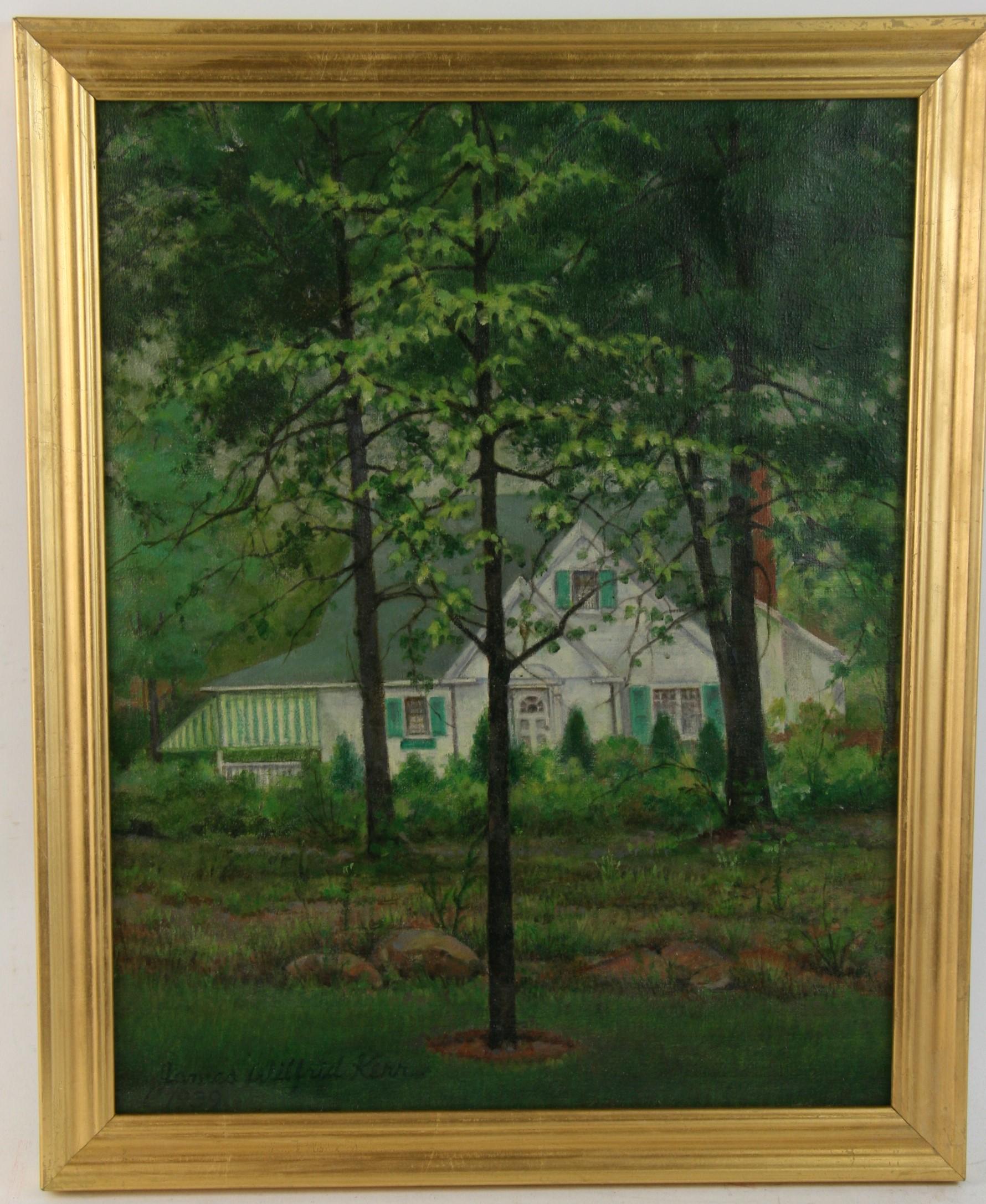 Antico paesaggio di campagna americano dipinto ad olio   1939 in vendita 1