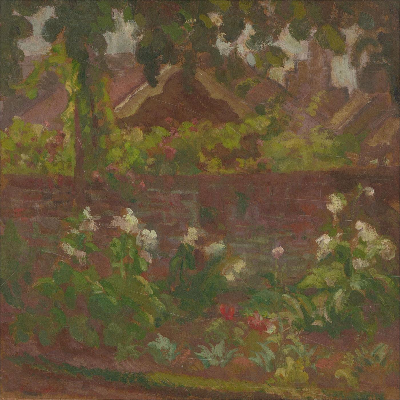 James Kidwell Popham (1884-1966) - Mid 20th Century Oil, The Walled Garden 2