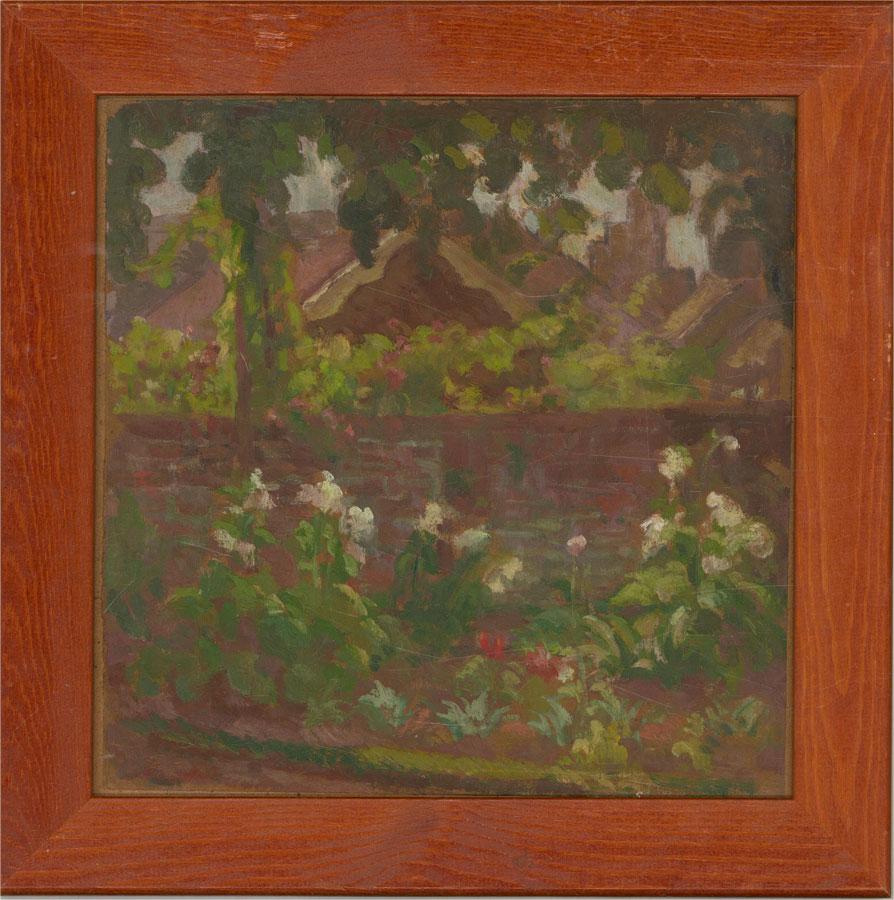 James Kidwell Popham (1884-1966) - Mid 20th Century Oil, The Walled Garden 3