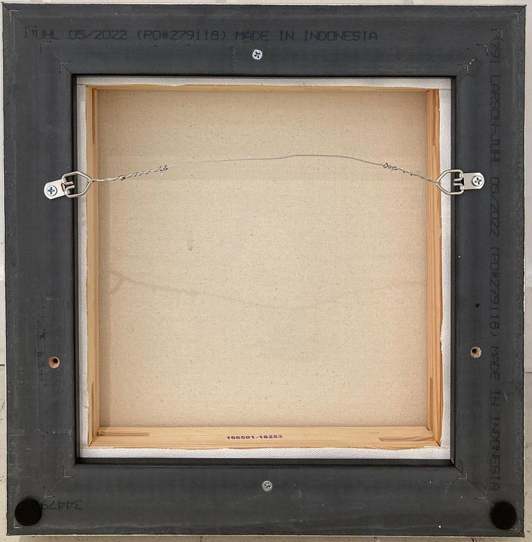 James Kimak Red Door (Contemporary Night Landscape Painting, White