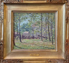 "Fattori tra gli alberi" James Knox, impressionista americano, Paesaggio agricolo