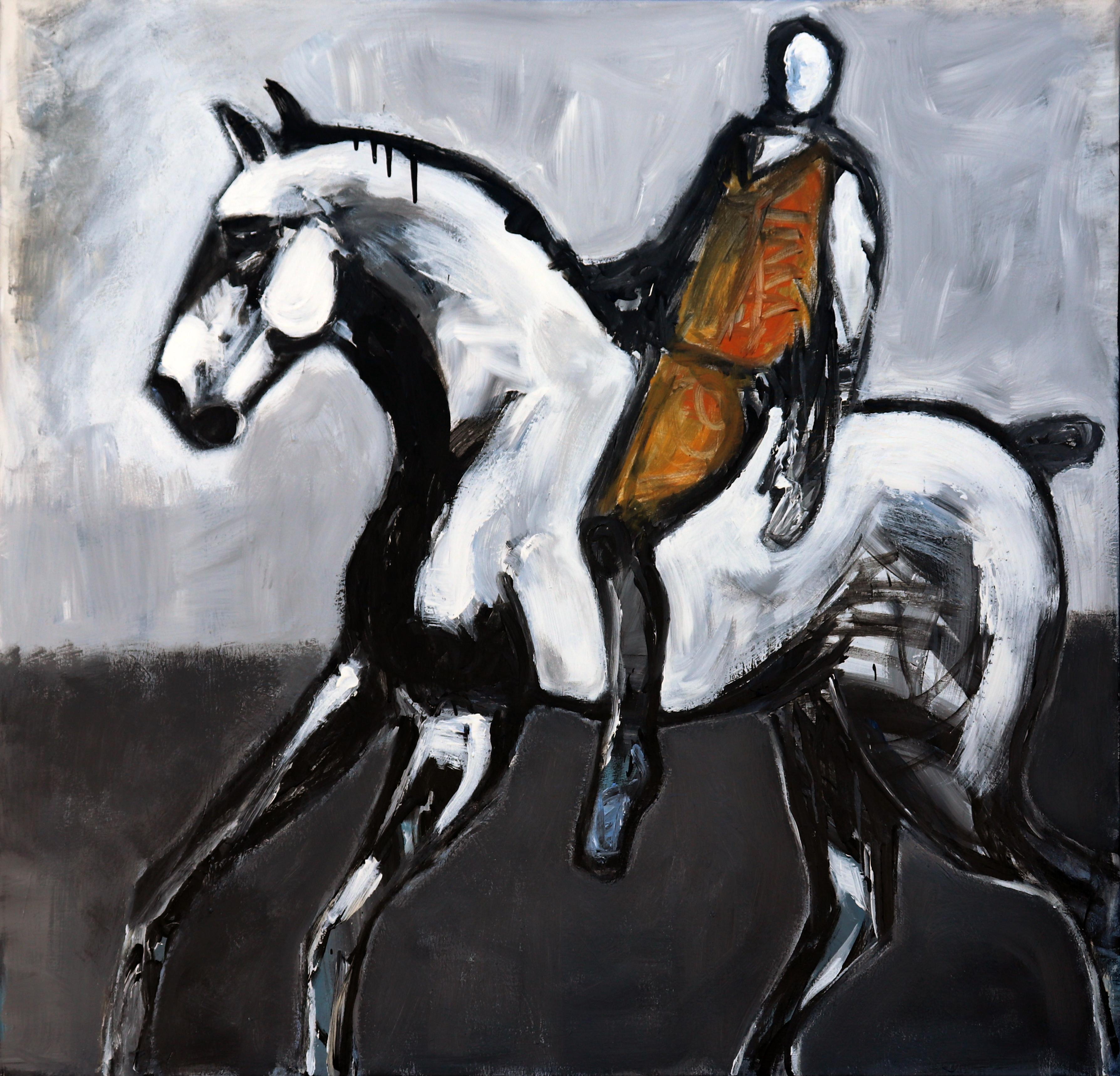 James Koskinas_

Sin enmarcar. No es necesario enmarcarlo. 
Esta pintura a gran escala de una cabeza alude a Picasso.
Tanto técnicamente logradas como clásicamente abordadas, las gruesas pinceladas gestuales añaden un carácter fragmentado y táctil