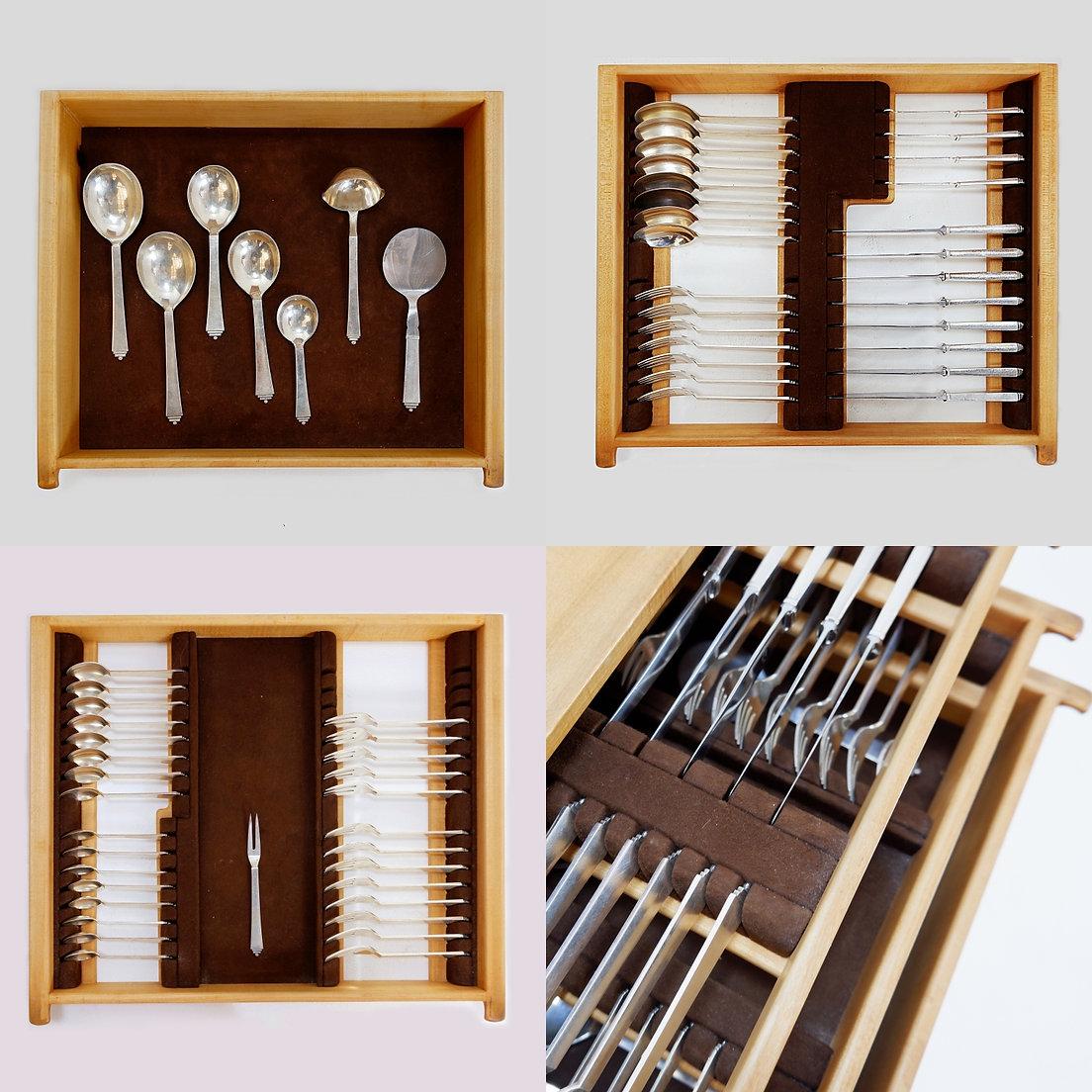 Mueble James Krenov con juego de Cubiertos 