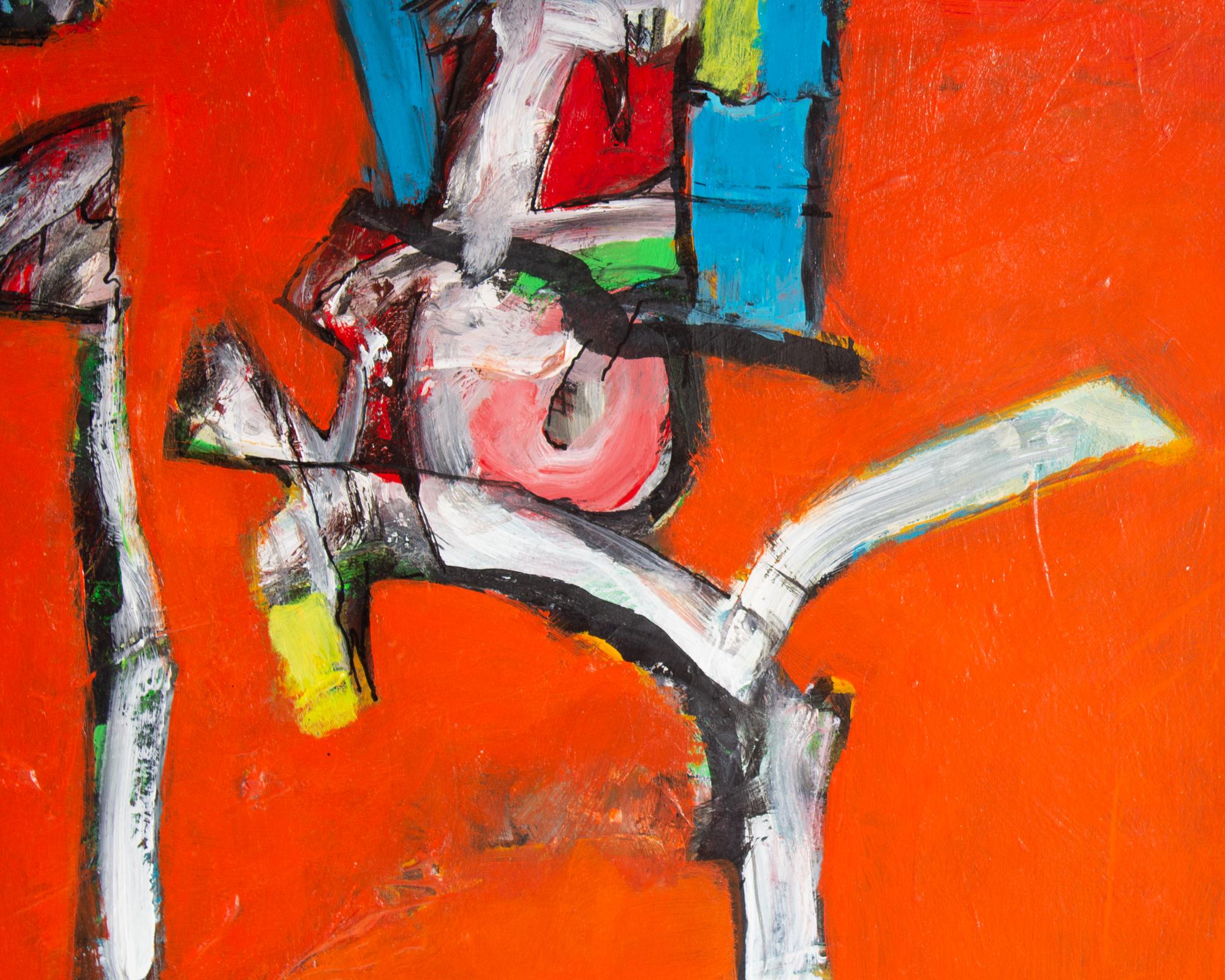Americano I.L.A. James Bruch Pittura astratta acrilica su carta in vendita
