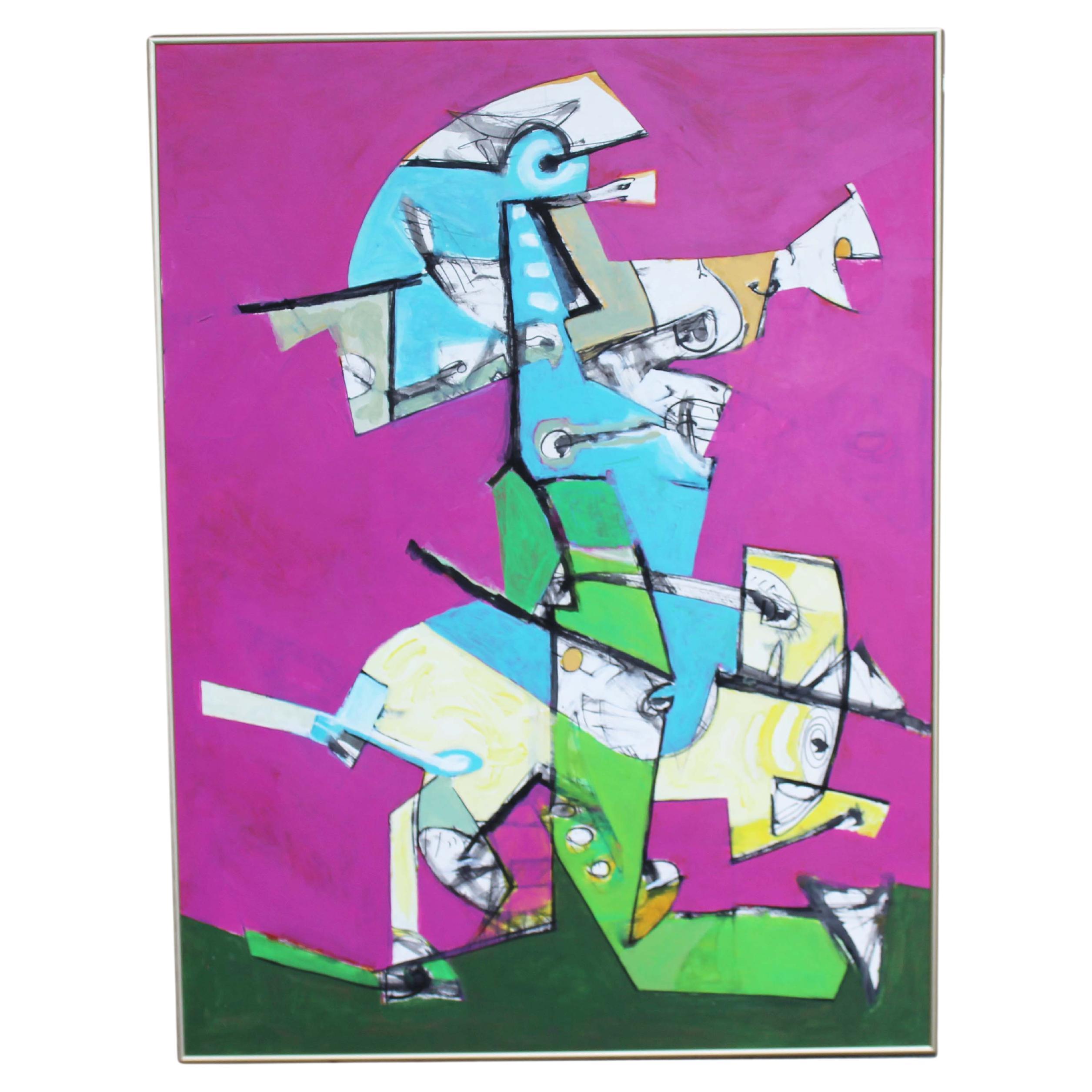 James L. Bruch Pintura abstracta en técnica mixta